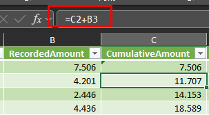 Monetary Unit Sampling Excel Cumulative Amount