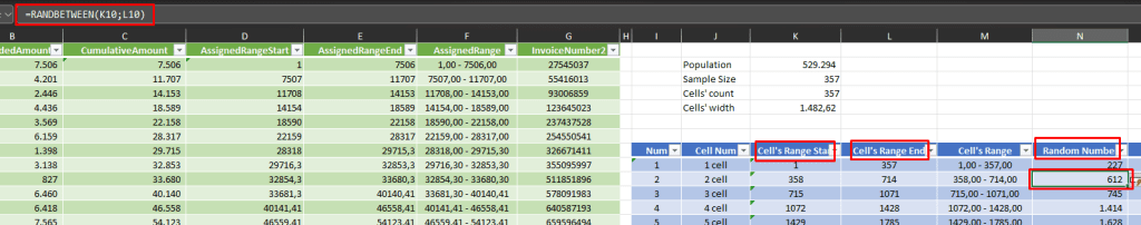 Monetary Unit Sampling Excel Random Number